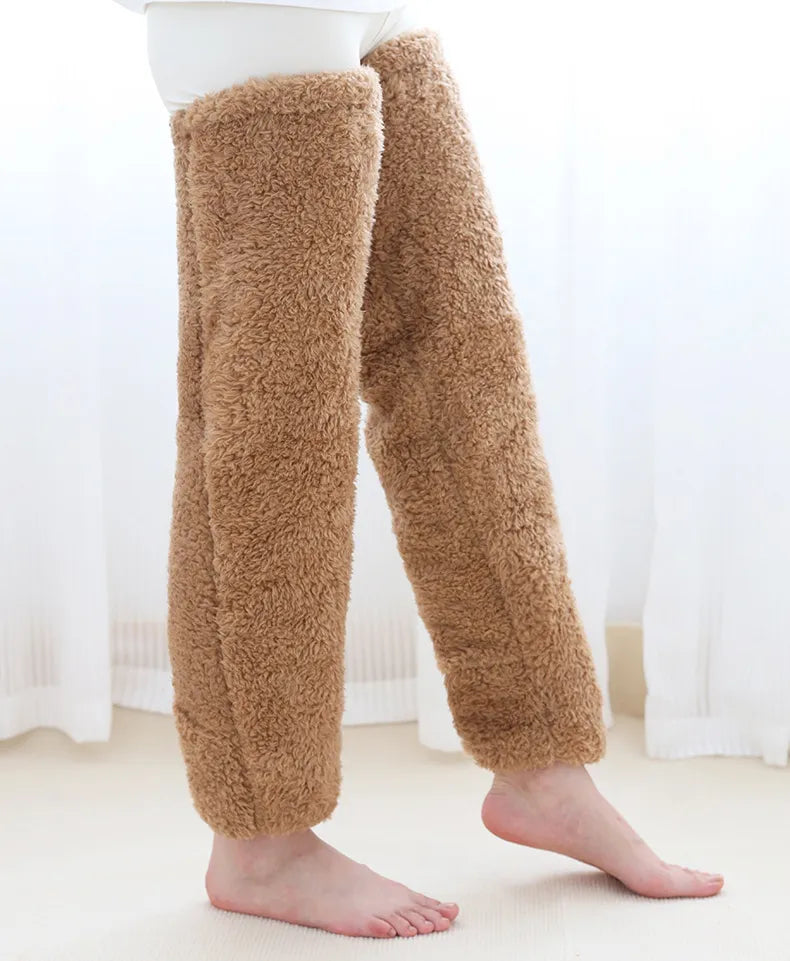 Calcetines de peluche, calor hasta la rodilla